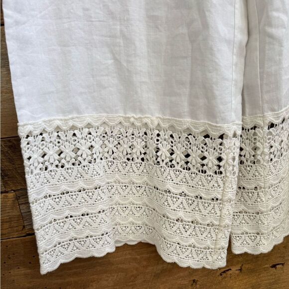 Chico’s Crochet Hem Linen Pants – Optic White – Size O (Regular)✨ - Picture 14 of 16
